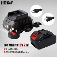 makita model 21v battery charger adapter 2000 4000mah rechargeable lithium battery for 18v 21v cordless drill jig saw wrench