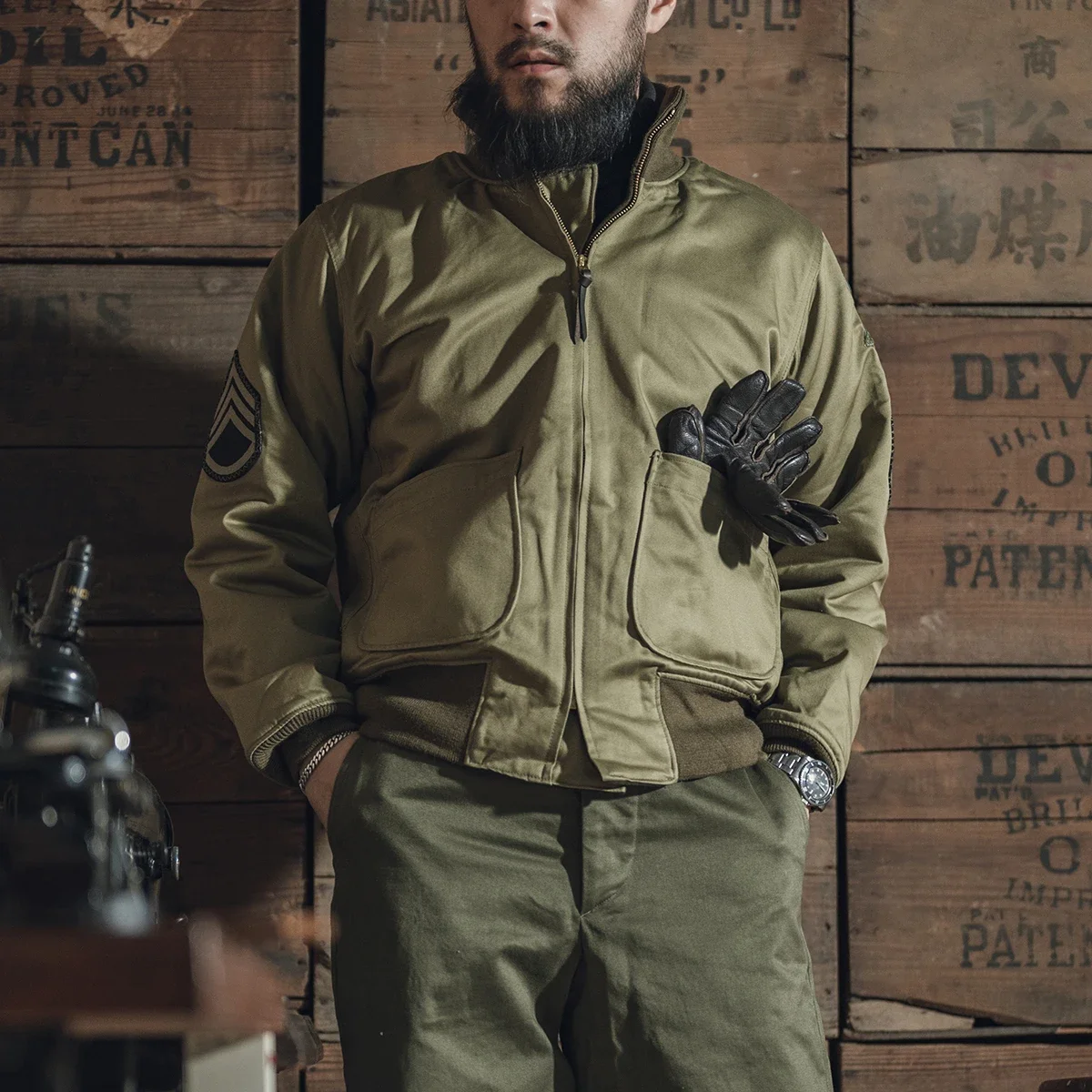 Бронсон 1-я модель Fury Танкерская куртка с нашивками Армейское полевое пальто на