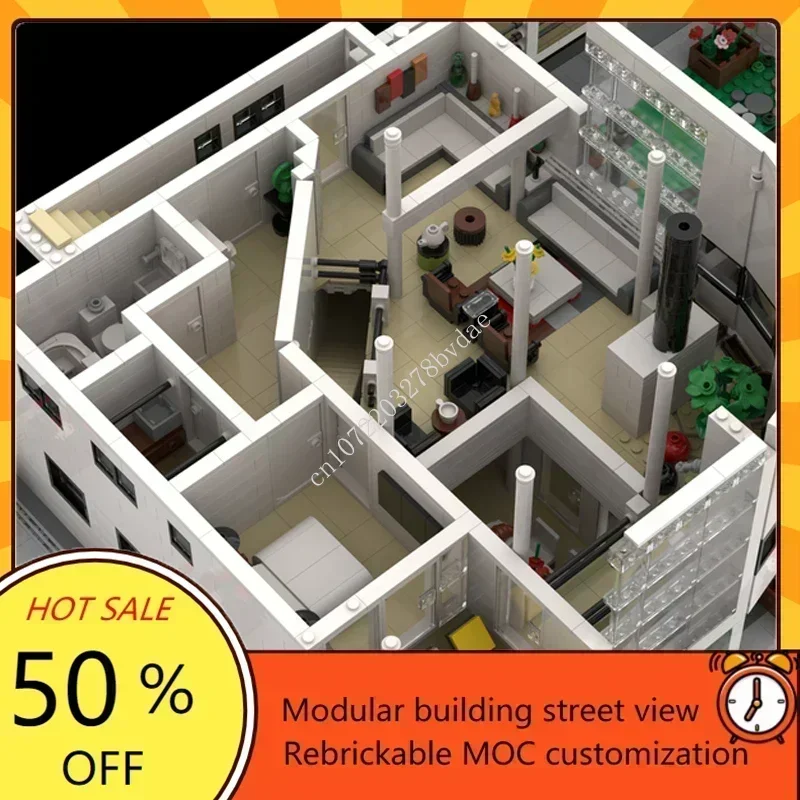 Конструктор Saltzman House Modular MOC, 5128 деталей, архитектурная модель уличного здания, креативная сборная модель, развивающая игрушка, подарок (art.: 3920dc0530a67) - 3920dc0530a67