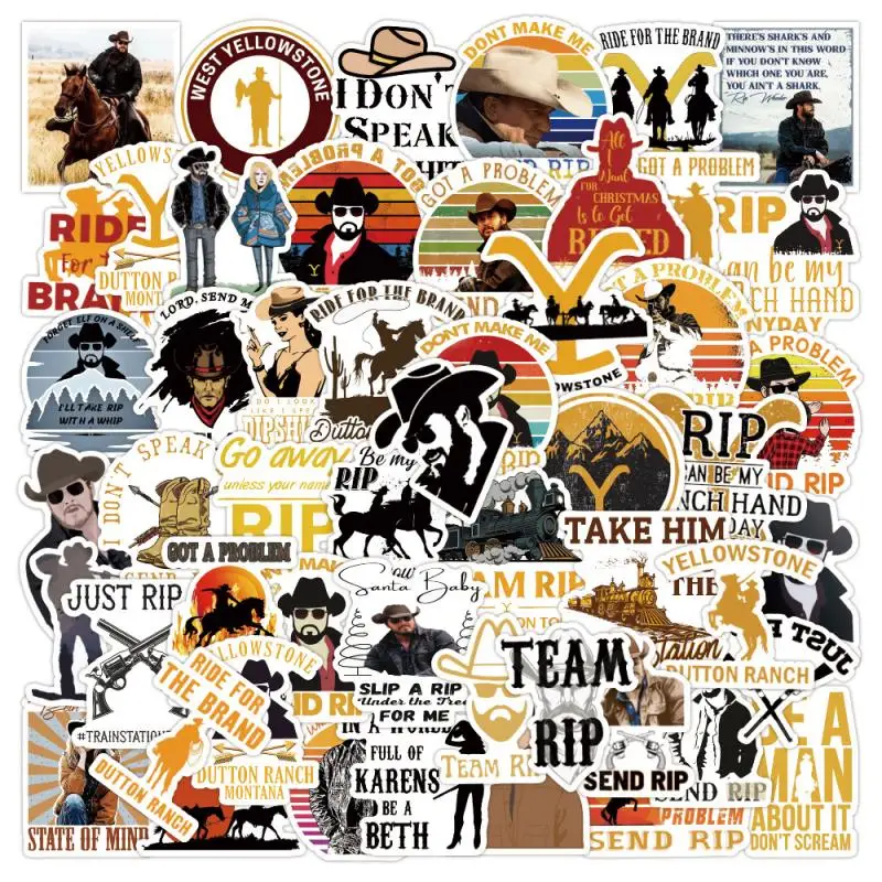 

10/30/50 Pcs Yellowstone Cartoon Graffiti Stickers Diy Stationery Waterproof Decal Child Toy for Bicycle Guitar Computer Gifts