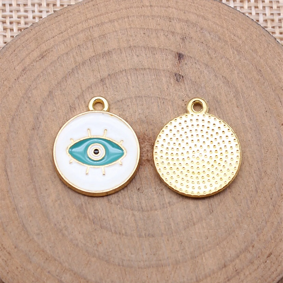 WYSIWYG 10 шт. 16x18 мм 4 цвета подвески от сглаза кулон для самостоятельного