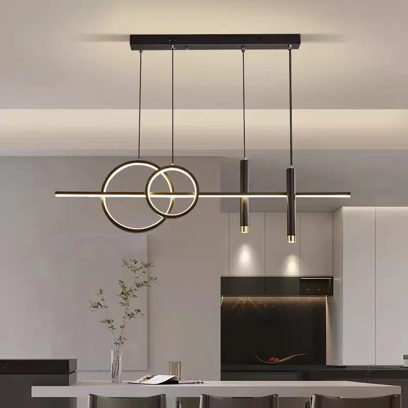 

Nordic Minimalist Strip Chandelier Modern Creative Led Pendant Light for Living Dining Room Bedroom Kitchen Home Decor Hanglamp