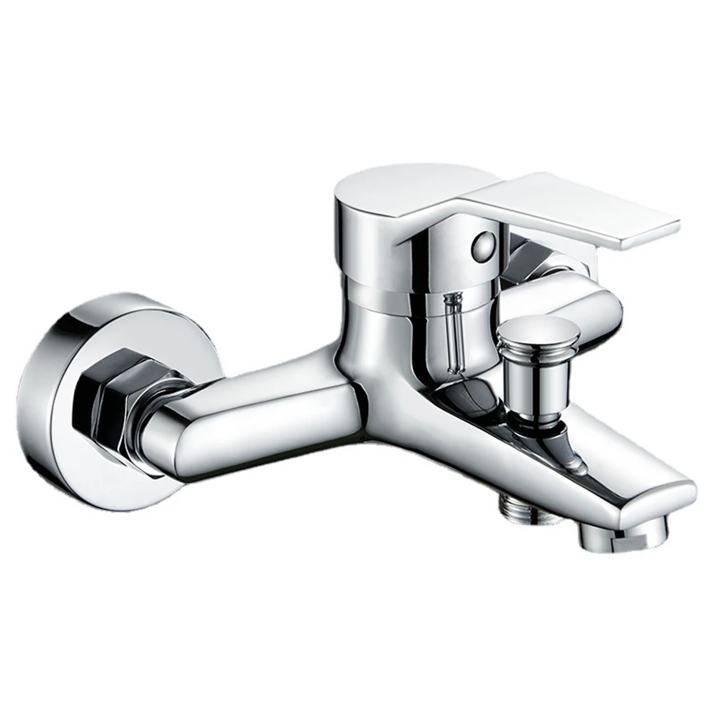 

Mixer Tap Featuring Dual Spout for Hot and Cold Water Wall Mounted Design Aesthetic Appeal with Durable Zinc Alloy Material