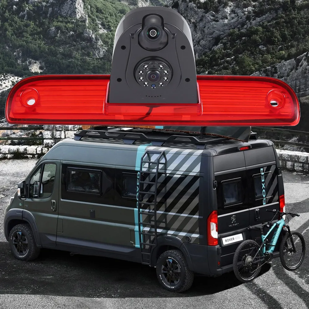 Камера заднего вида с двойным датчиком HD для Fiat Ducato lll 3 carado Bus Kasten 250 X250 X251 290 290X 2006/07