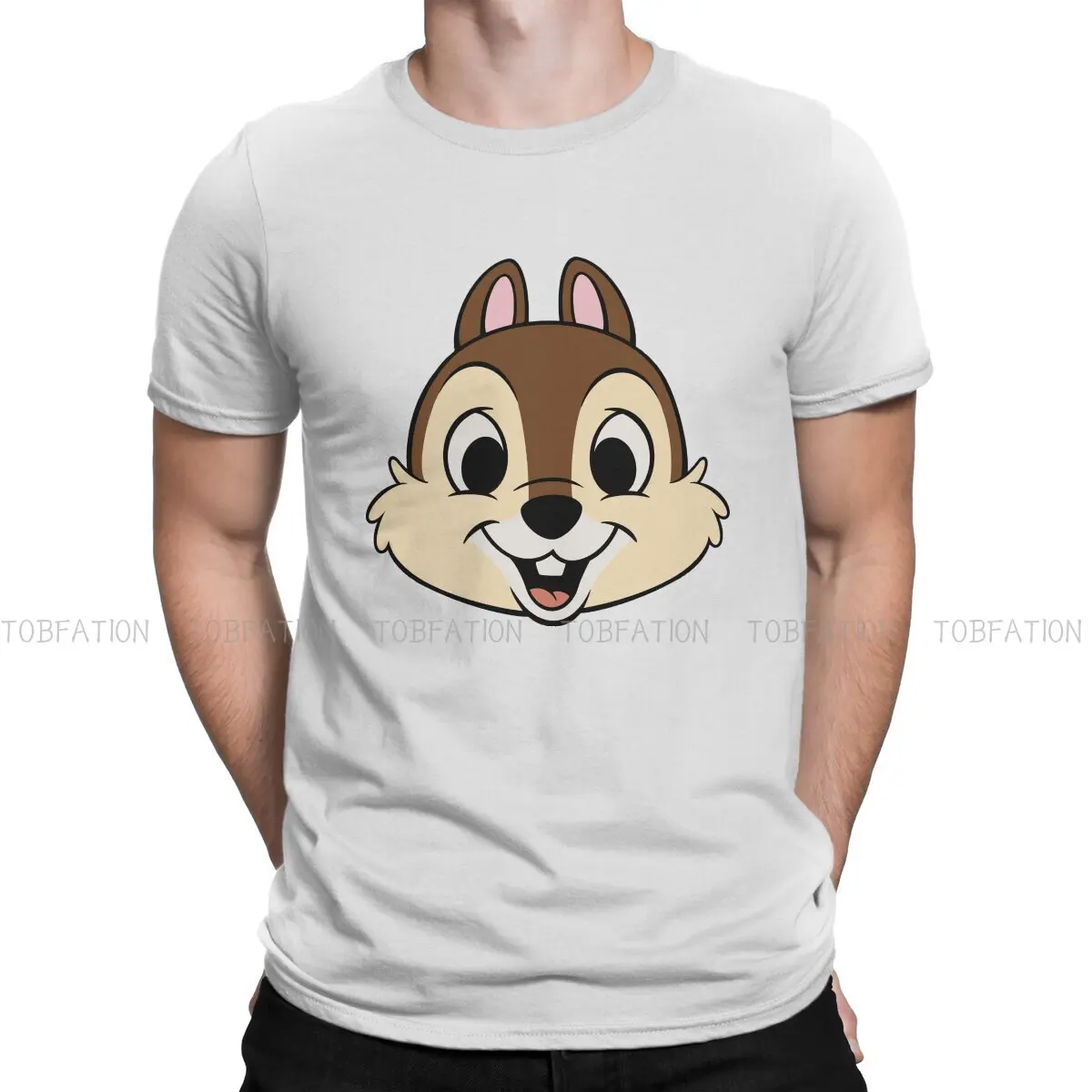 

Chip Head Face TShirt For Male Disney Chip and Dale Film Camisetas Style T Shirt Soft Printed Loose