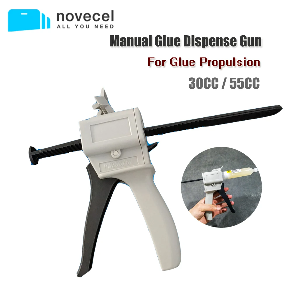 NOVECEL Glue Dispensing Gun 50ml for Middle Frame Bracket Back Cover Sealant Caulking Glue Propulsion Dispenser Phone Repair