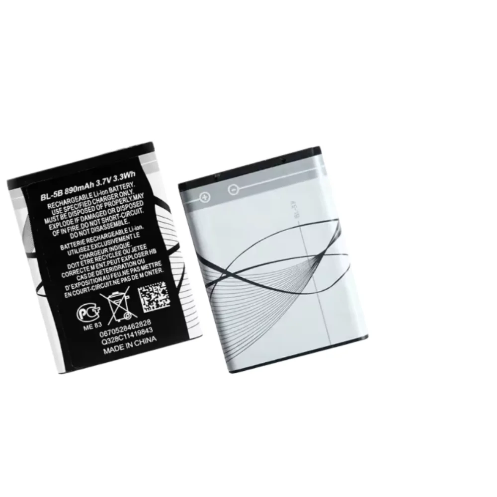Фото Аккумулятор BL-5B 890 мАч 3.7В литиевый для мобильных телефонов Nokia 5300, 5320, 5500, N80, N90, 7360, 3230, 5070, 3220, 6120c №5