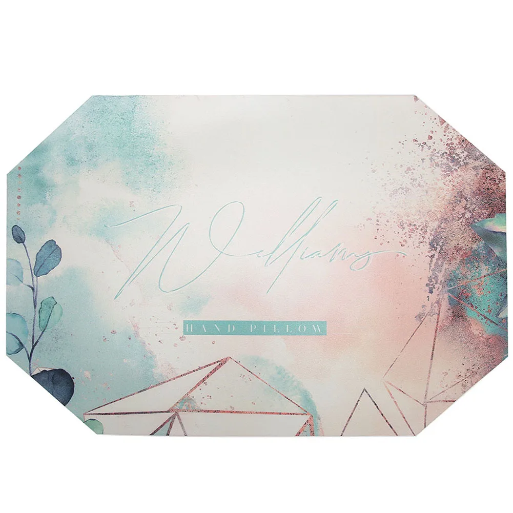 

Washable Nail Art Hand Pillow Pad Hand PU Arm Rest Cushion Table Mat Manicure ToolOctagonal Graffiti Mat