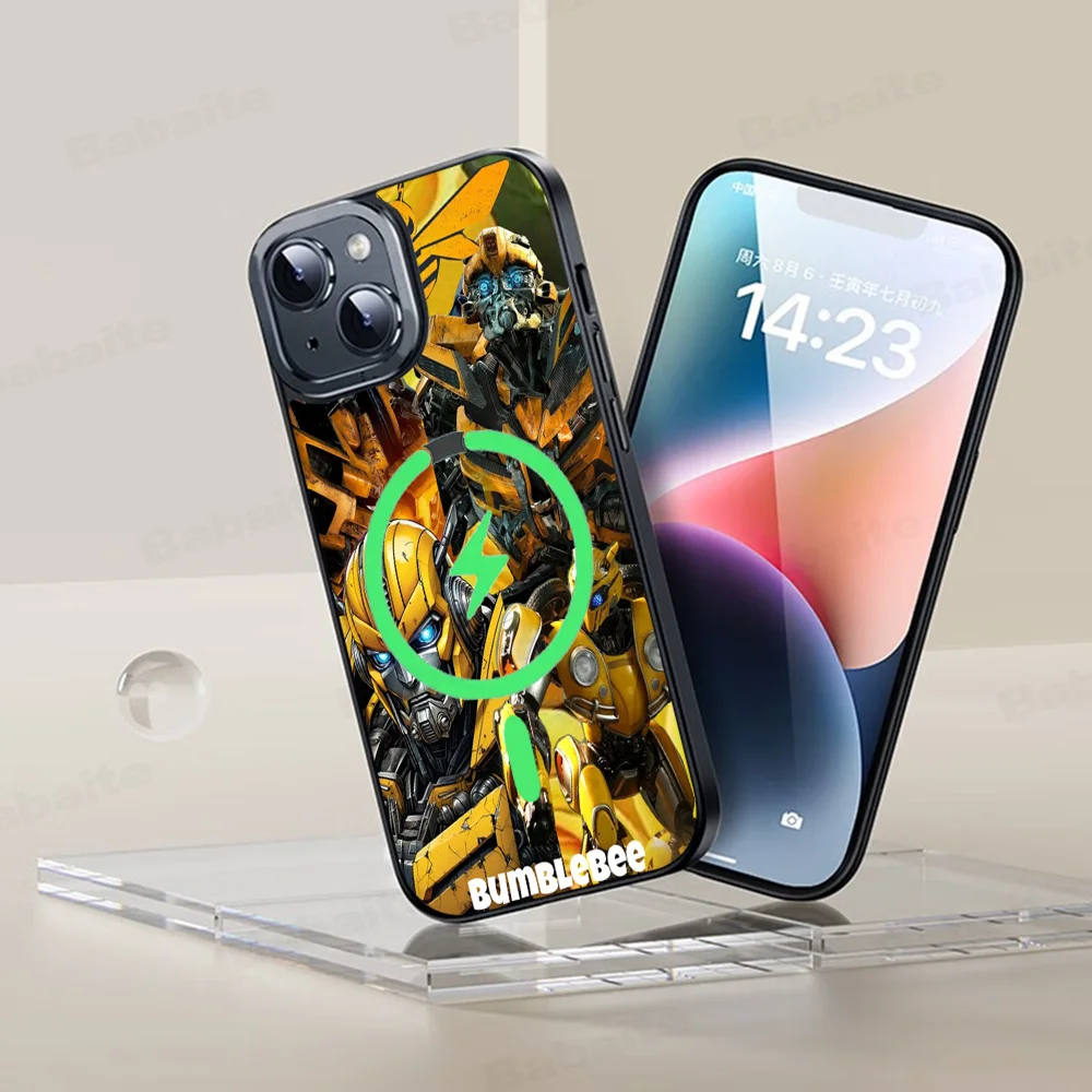 Чехол для телефона T-Transformers B-Bumble Bee магнитный чехол iPhone 16 14 13 12 11 15 Pro Max Plus