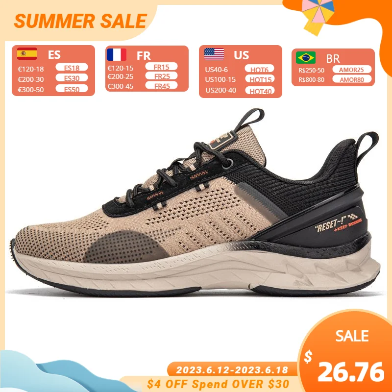 BAASPLOA 2023 Новые мужские модные кроссовки Дышащие повседневные беговые кроссовки с антиблокировочным эффектом и амортизацией шока Крепкий вязаный материал для ходьбы.