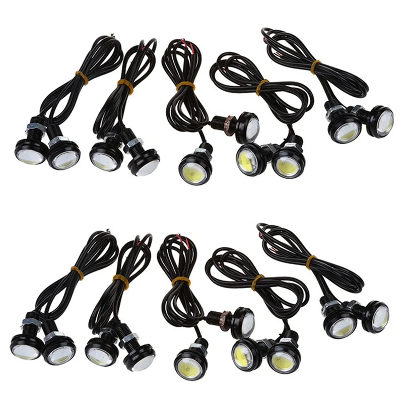 

20Pcs 9W 12V 23MM LED Eagle Eye Light Car Fog DRL Daytime Reverse Parking Signal WHITE