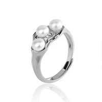 meibapj new arrival natural freshwater pearl ring real 925 sterling silver fine wedding jewelry for women
