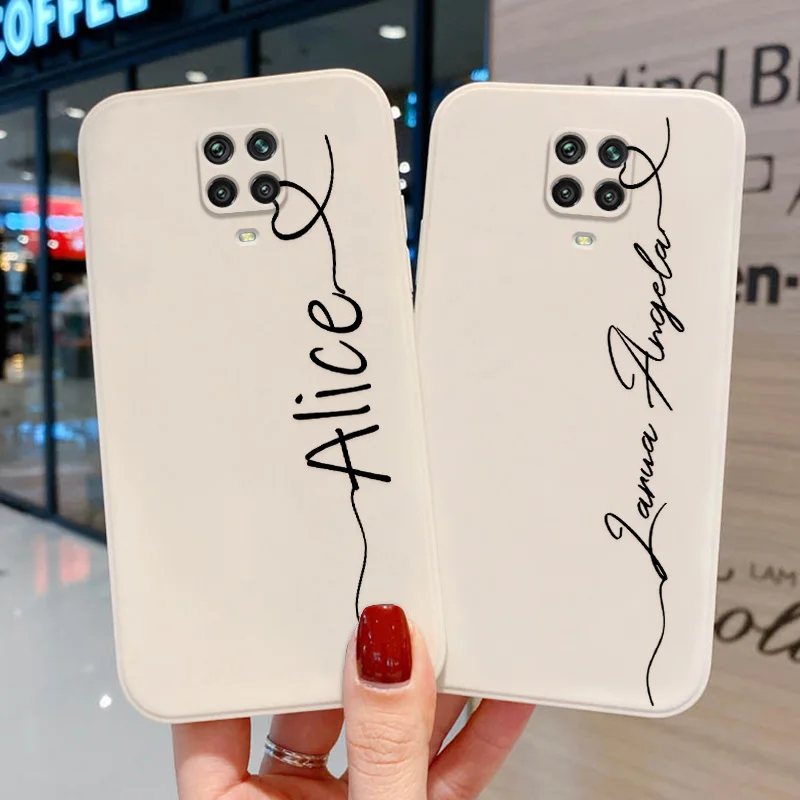 custom name diy case poco x3 m4 pro m3 f3 cover for xiaomi redmi note 10 9 8 pro 9s 10s redmi 9t 10 personalised soft cover gift free global shipping