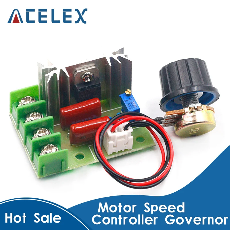 

AC 220V 2000W High Power SCR Voltage Regulator Dimming Dimmers Motor Speed Controller Governor Module W/ Potentiometer