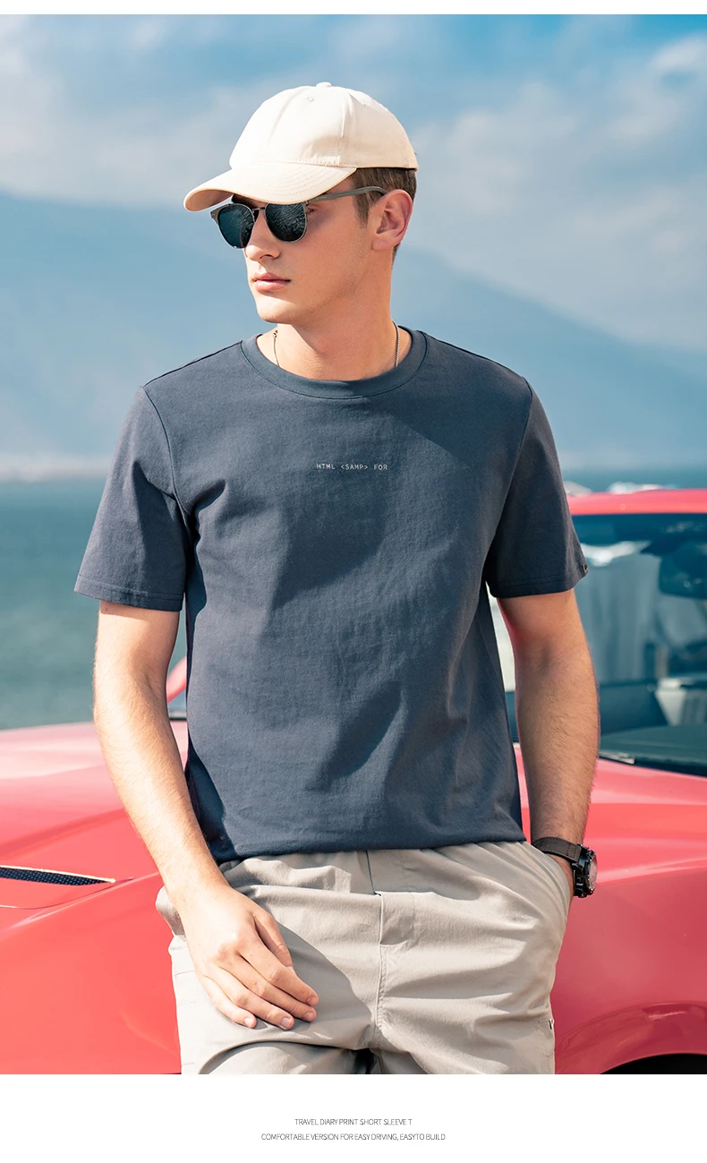 

YTX0054 2022 summer new letter printing casual simple short-sleeved T-shirt men