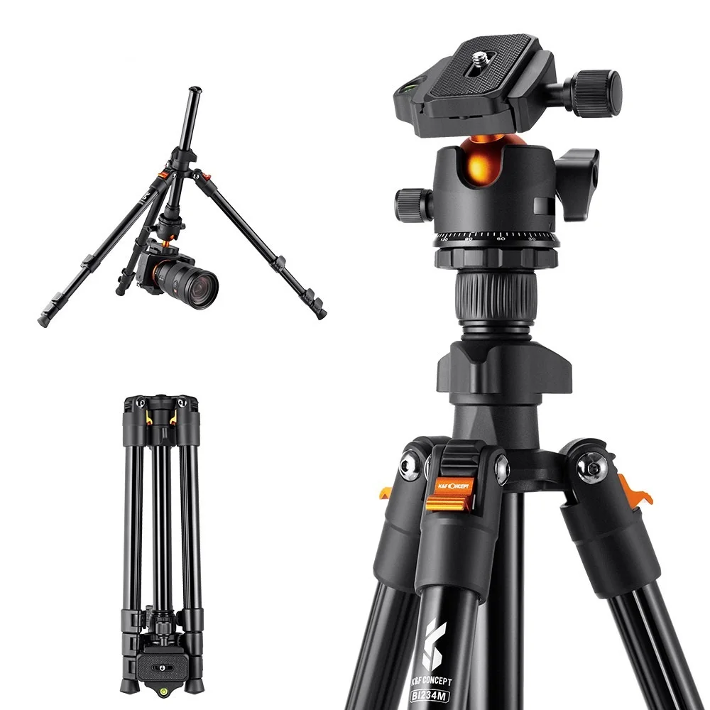 

Go 62.99 Inch Camera Tripod for DSLR Portable Aluminum Travel Tripod with 360 Degree Panorama Ball Head Quick Release