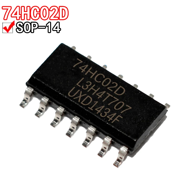 74HC02D 74HC08D 74HC10D 74HC132D 74HC14D 74HC32D 74HC393D 74HC4066D SOP-14, 10 шт.