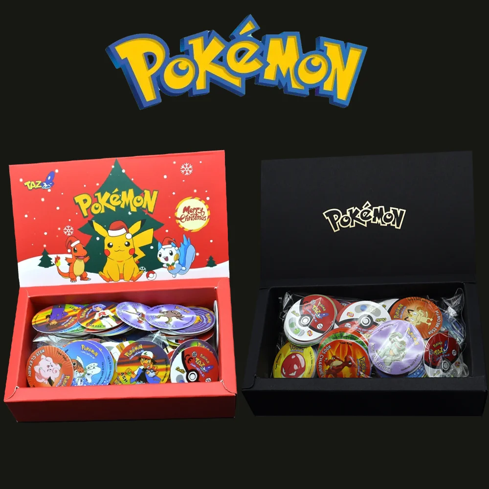 

1st Edition Pokemon Pikachu Trainer Tazos Card Box Plastic Pogs Round Stroke ASH Collection Game Card Cheetos Antiguos Chipitaps