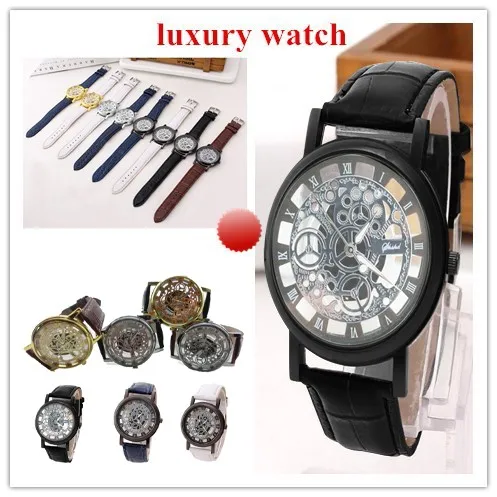 

Mens Fashion Hollow Watches Men Business Watch Male Stainless Steel Mesh Belt Skeleton Quartz Wrist Watch Reloj Hombre Clock