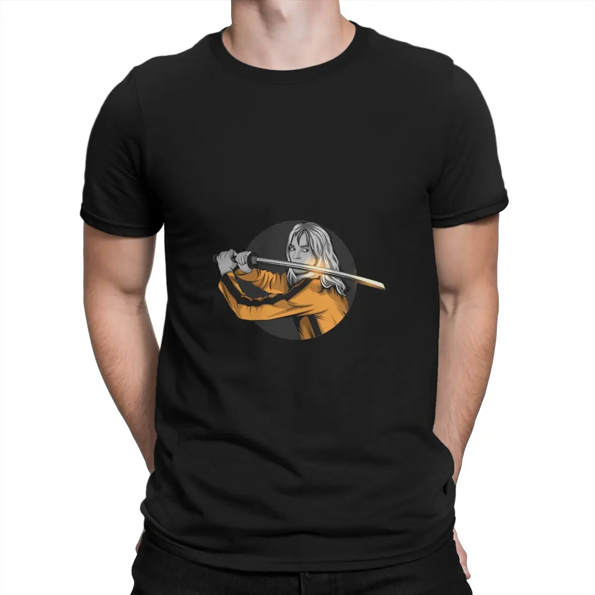 

Kill B Uma Thurman Men TShirt Pulp Fiction Movie O Neck Short Sleeve Fabric T Shirt Funny Top Quality Gift Idea