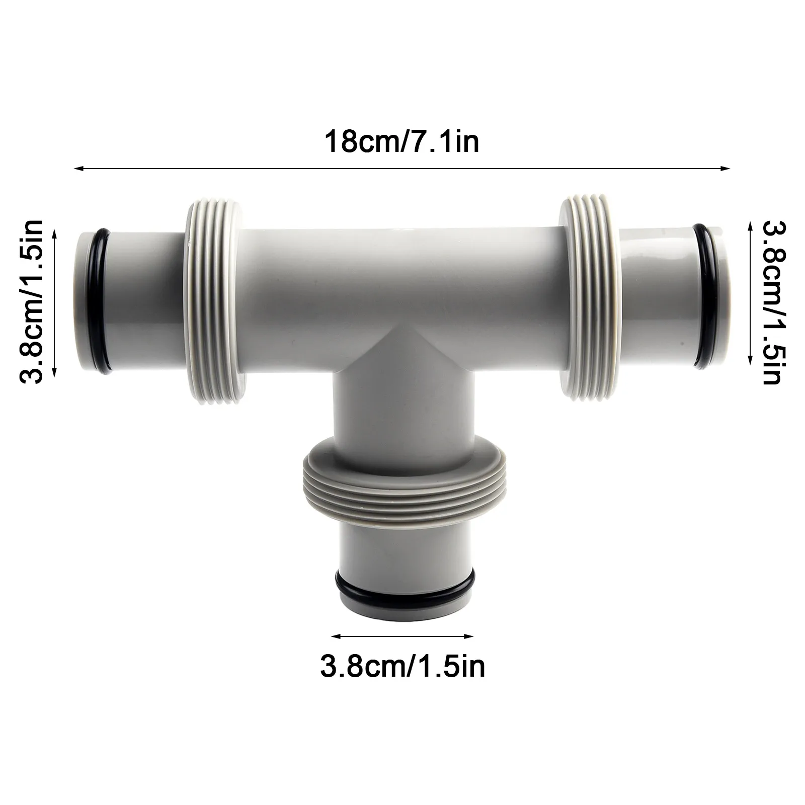 

High Quality 2pcs Hose Adapter Pool Supplies For Intex 1.5in Hose Extension Adapter Prevent Sun Snow T-connector
