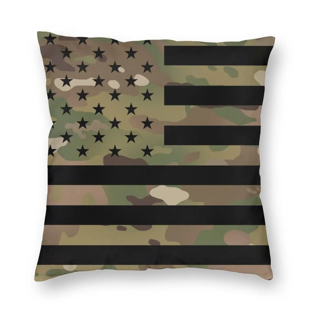 

U.S. Flag Military Camouflage Army Camo Pillowcase Soft Polyester Cushion Cover Gift Throw Pillow Case Cover Home 45*45cm