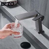 bezo sink faucet for bathroom gun grey basin taps waterfall hot cold water mixer tap single handle design crane brass