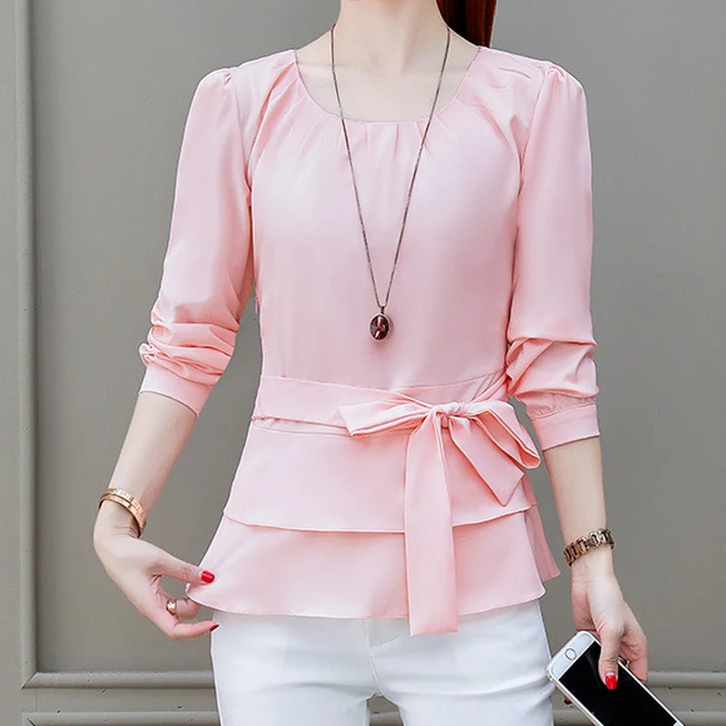 

Large Size White Blouse Long Sleeve Women Shirts Print Women Blouse Shirt Fashion Womens Clothing Blouses Tops Office Camisa New