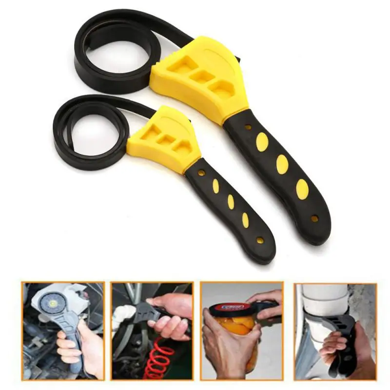 

Belt Wrench Oil Filter Puller Strap Spanner Chain Wrench Strap Opener Adjustable Strap Opener Cartridge Disassembly Tool