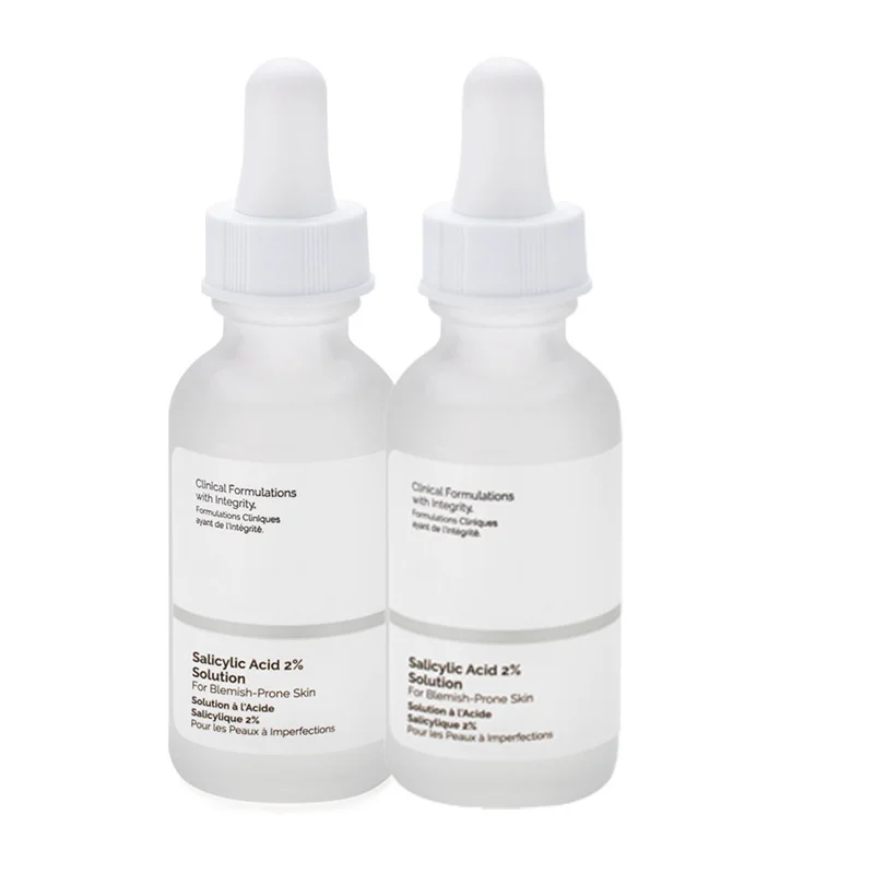 

2PCS Salicylic Acid 2% Solution Essence 30ml Acne Spot Removing Shrink Pores Oil-Control Brighten Face Skin Makeup Serum