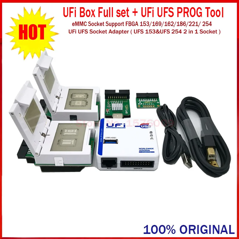 2022 новая оригинальная коробка UFI/UFi UFS-Prog / UFS 2 в 1 розетка (UFS BGA 153/254) UFi с поддержкой