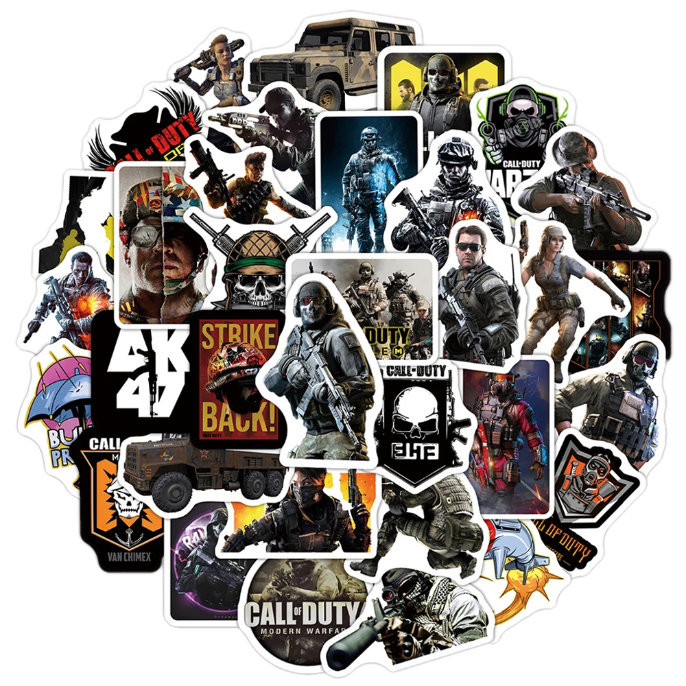 

Наклейки с надписью «Call of Duty» 10/30/50 шт.