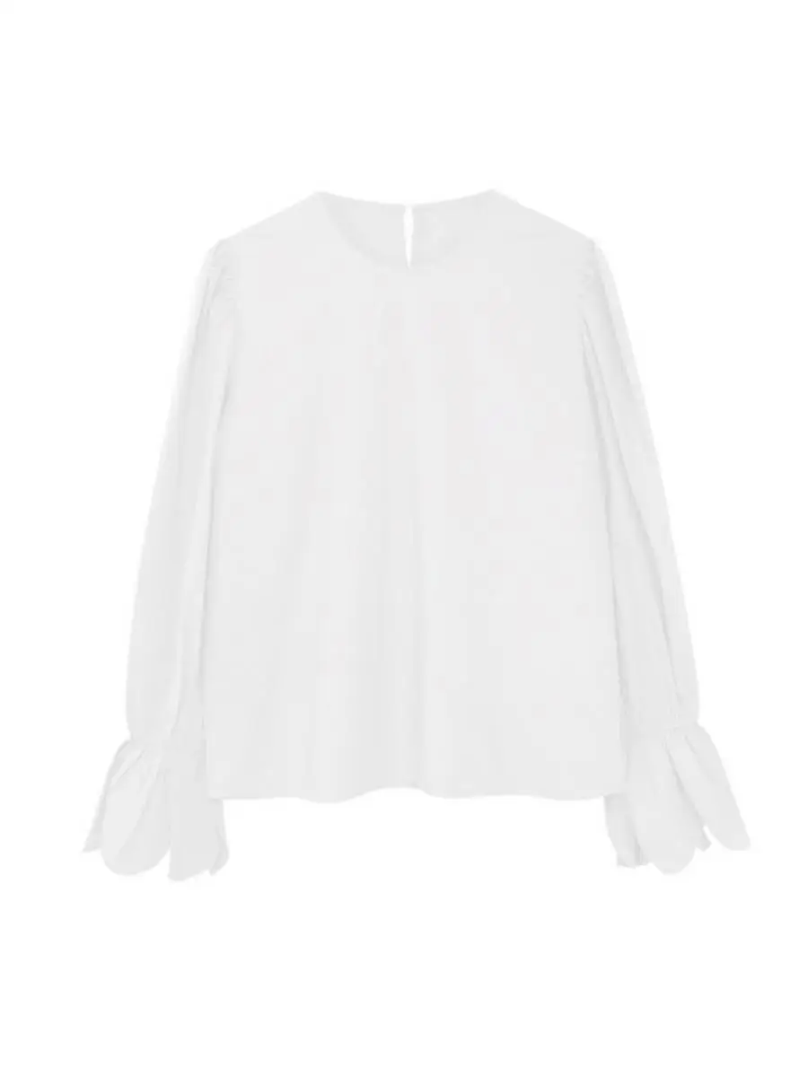 Newopen 2023 осенний новый французский хлопковый пуловер с круглым вырезом и