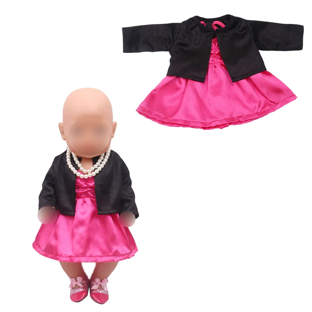 

Кавайная Одежда для кукол, великолепное платье розы, набор для куклы 43 см и 18-дюймовых кукол для девочек, аксессуары для кукол f320