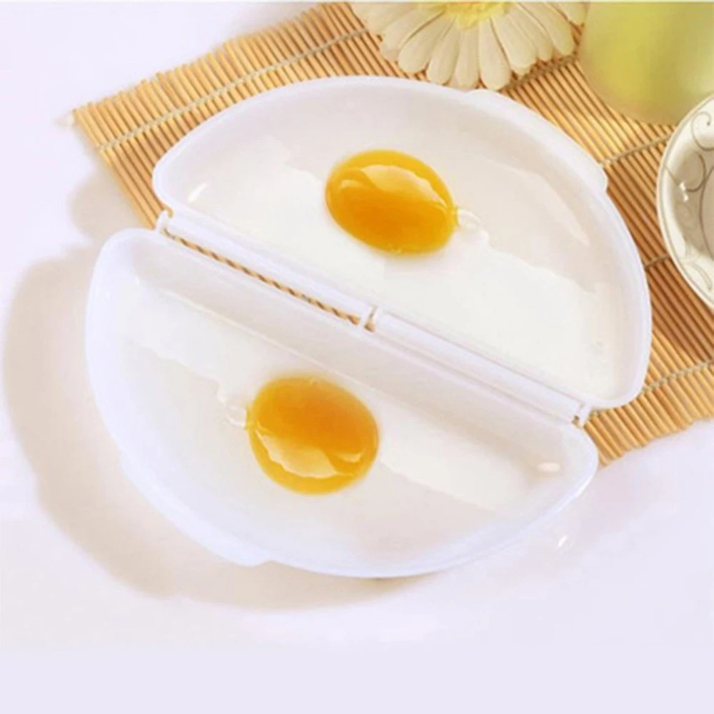 

1pc Useful Two Eggs Microwave Omelet Cooker Pan Microweavable Cooker Omelette Eggs Steamer Box Home Kitchen Tools