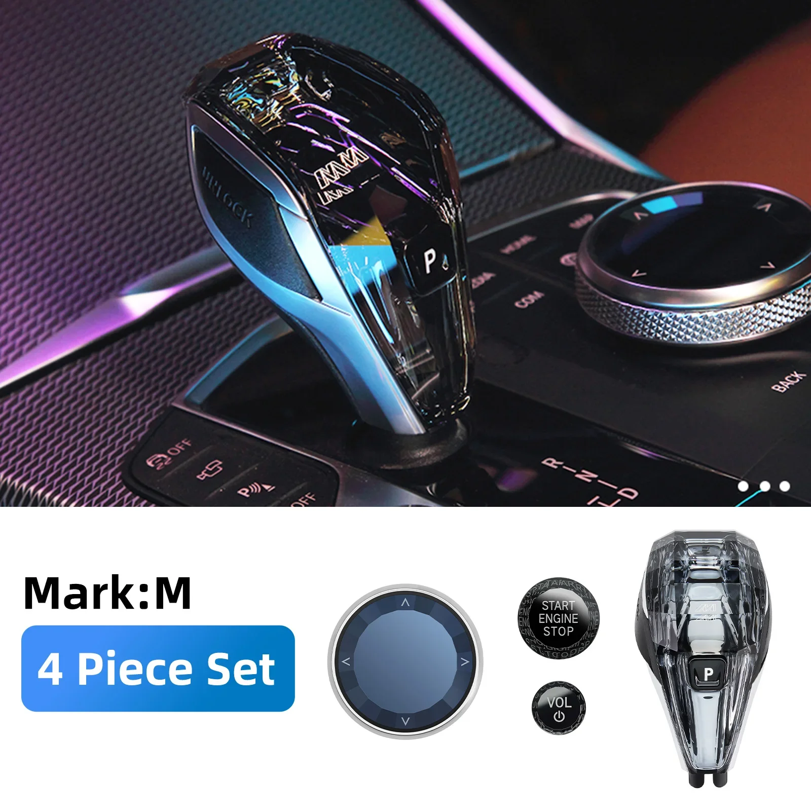 

Комплект Хрустальных Ручек Переключения Передач Для BMW G20 G21 iX3 G08 X3 G01 X6 G06 X7 G07 X5 G05 - Короткий Рычаг Переключ...