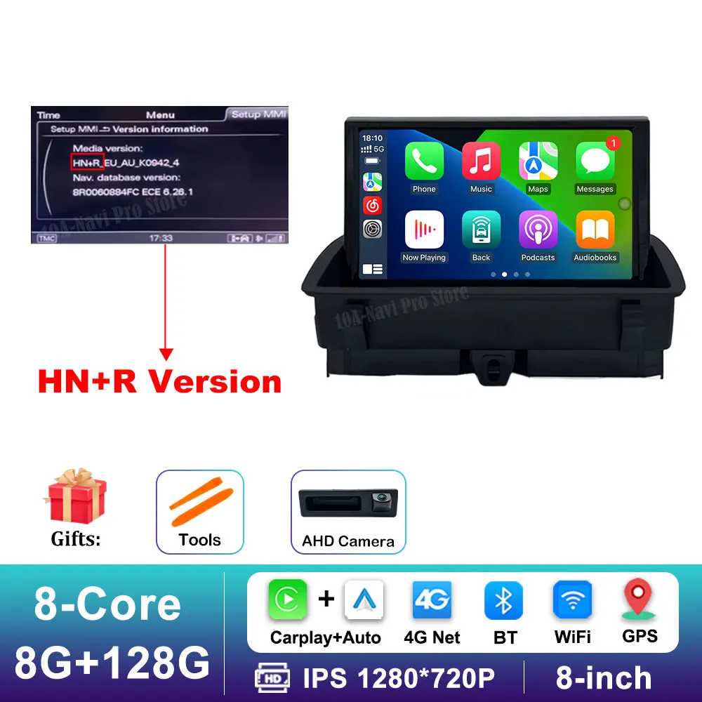 Для Audi Q3 2011-2018 Android 15 Система BT GPS 4G WiFi 8-дюймовый автомобильный мультимедийный видео-радиоплеер с сенсорным экраном Аудио DSP Стерео