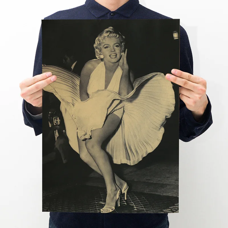 

Monroe, ретро-постер, крафт-бумага, печать, четкое изображение, комната, бар, домашнее искусство, живопись, настенная наклейка, 51*35 см