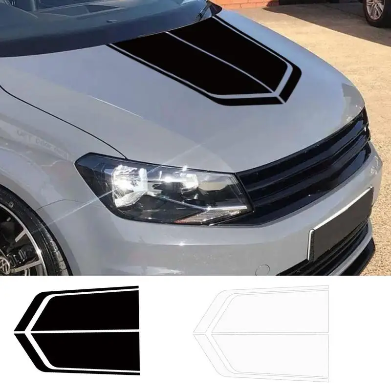 

Автомобильные капот гоночные полосы Декоративные модифицированные внешние узоры универсальные автомобильные графические полосы автомобильные капот украшения для