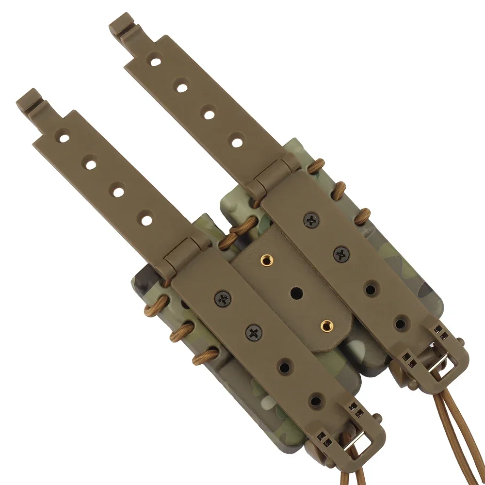 Фото Длинный двойной подсумок Urban Assault для магазинов 9 мм, .40, .45 ACP, удлиненный держатель для магазинов, для снаряжения, крепление на ремень Molle, жилет, для стрельбы №5