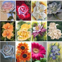 photocustom pictures by number color flowers kits home decor diy painting by numbers winter drawing on canvas handpainted art gi