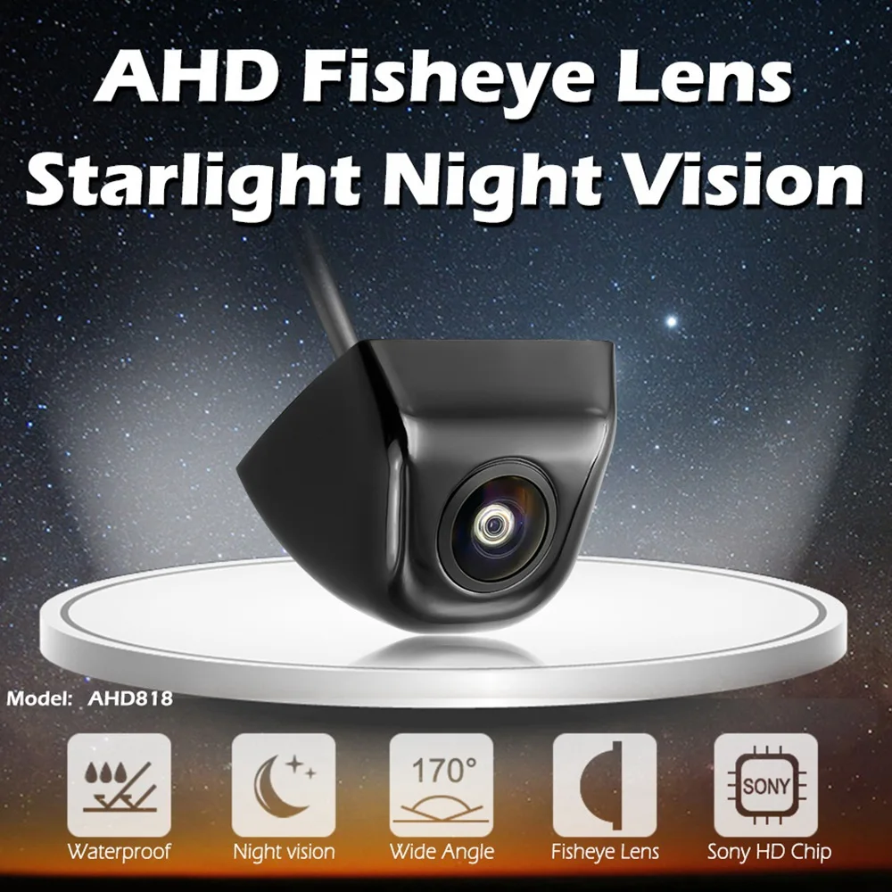 

12V AHD 1080P 200W Car Camera 170 Degree Fish Eye Lens Starlight Night Vision HD Vehicle Rear View Camera Trunk Handle
