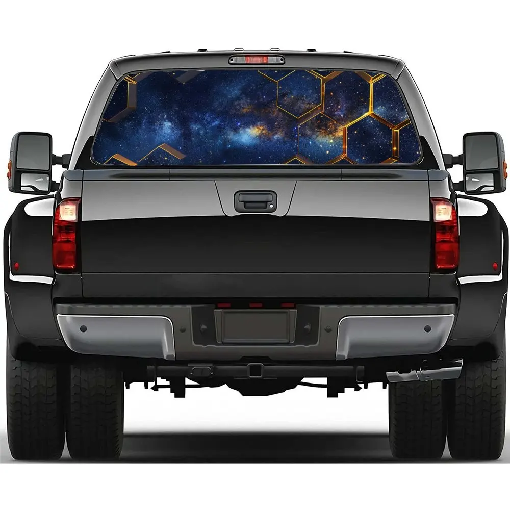 Сотовый галактический звездный принт наклейка на заднее лобовое стекло