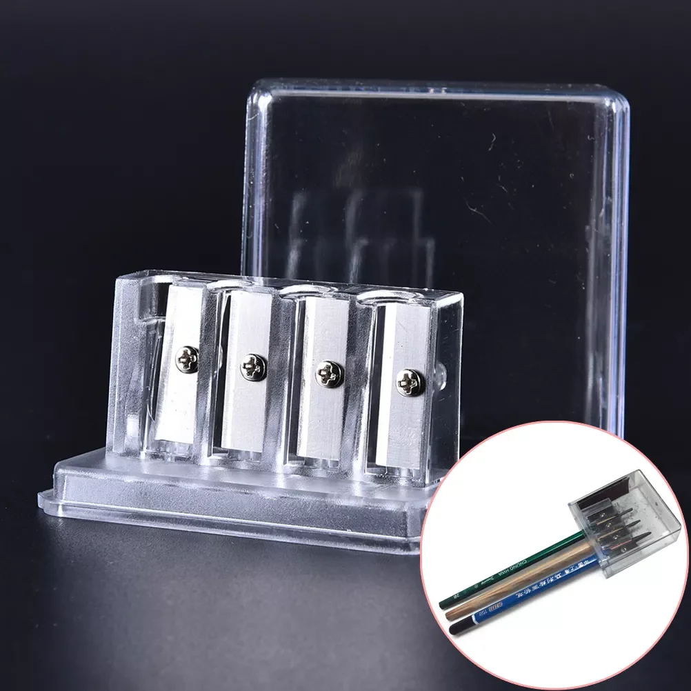 

4 Holes Charcoal Pencil Sharpener Long Lead Core Art Drawing Sketching Pencils Manual Sharpener Drawing Supplies