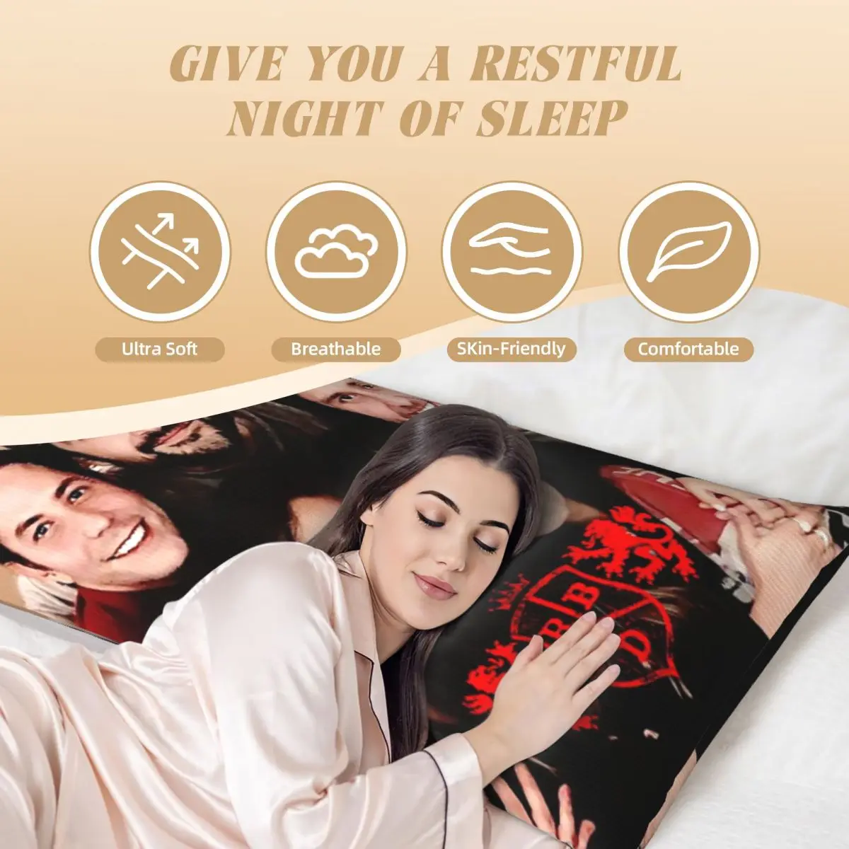 Наволочка для подушки Rbd Studio с красным логотипом (9) 20x60 дюймов