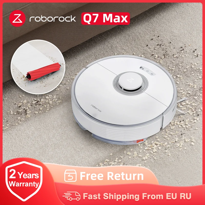 Робот-пылесос Roborock Q7 Max 4200 па с функцией сухой и влажной уборки |