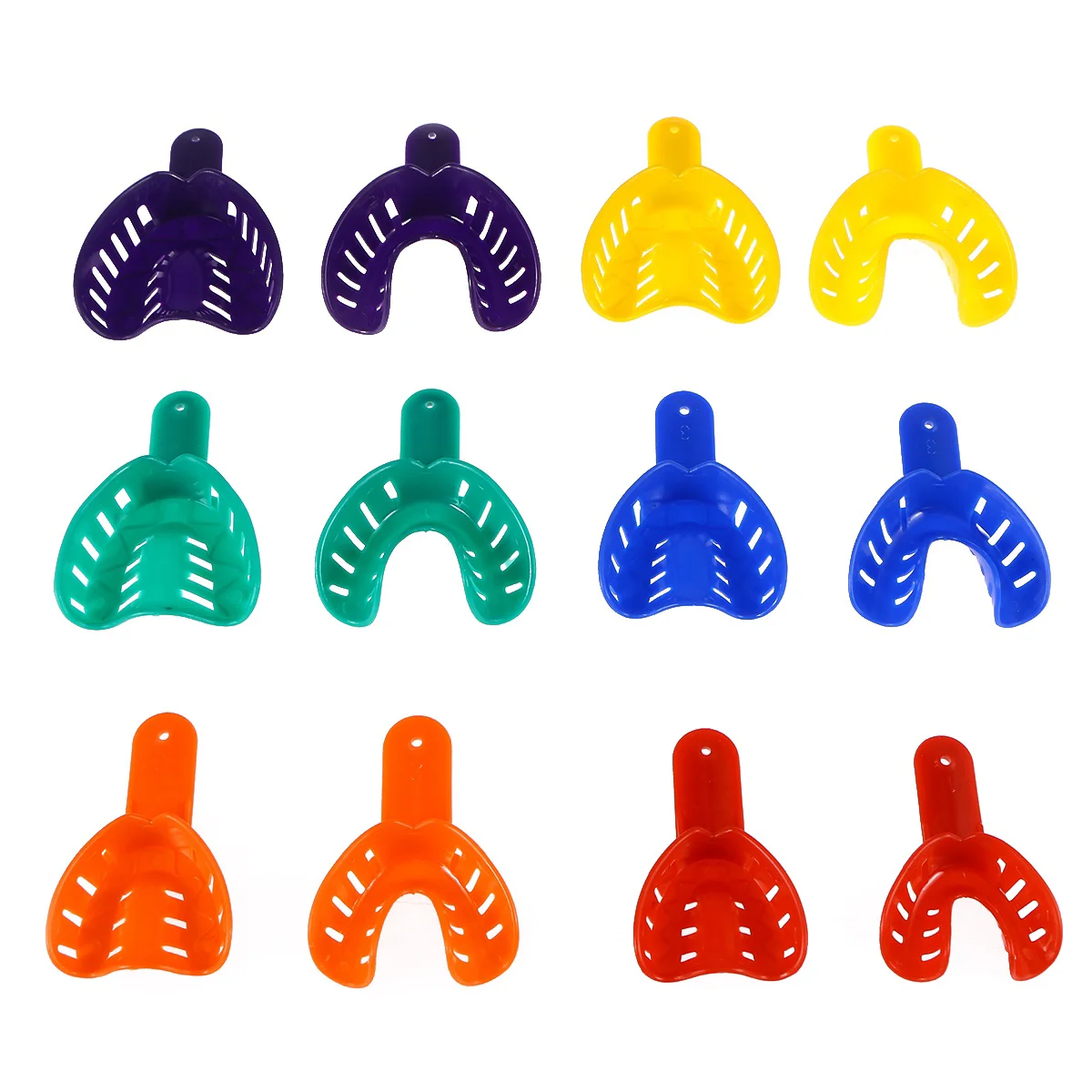 

6 Pair Disposable Trays Colorful Tray Materials Dual Arch Tray