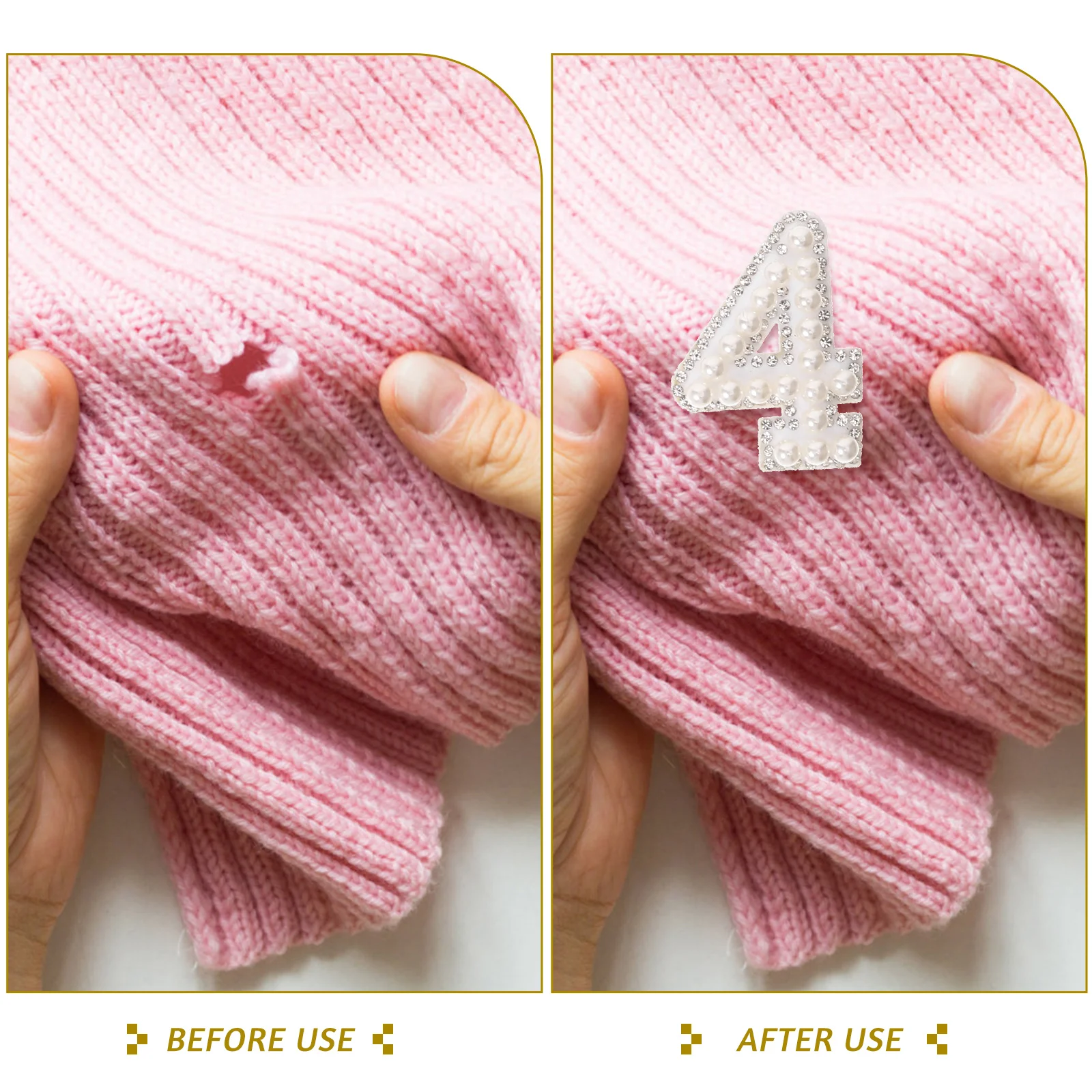 Жемчужная наклейка с цифрами украшение для одежды маленькая одежда нашивки