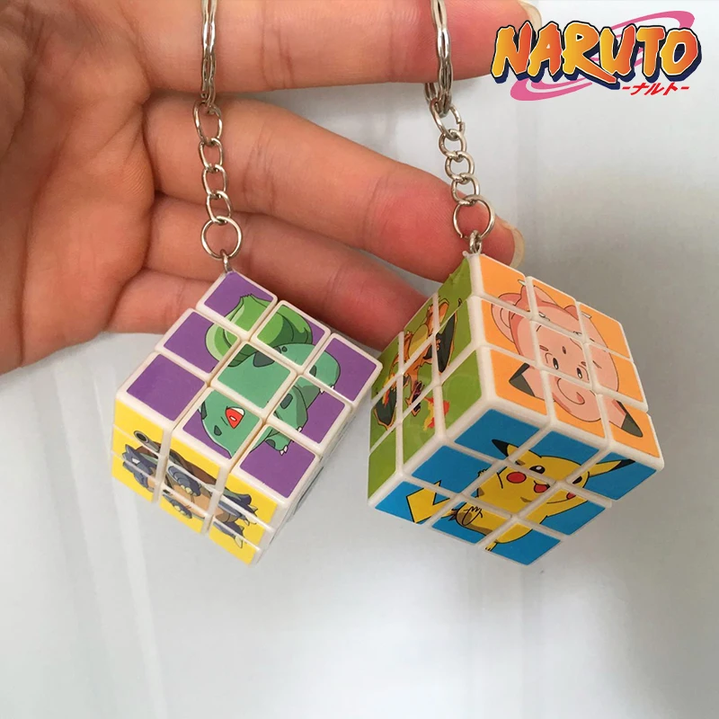 Мини-брелок Кубик Рубика Покемон Пикачу портативная подвеска детский подарок