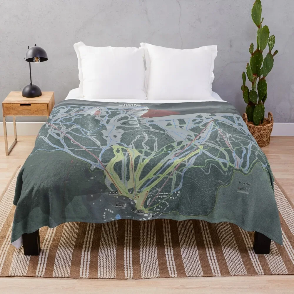 Пушистое одеяло Fernie курорт Дорожная карта туристическое для дивана